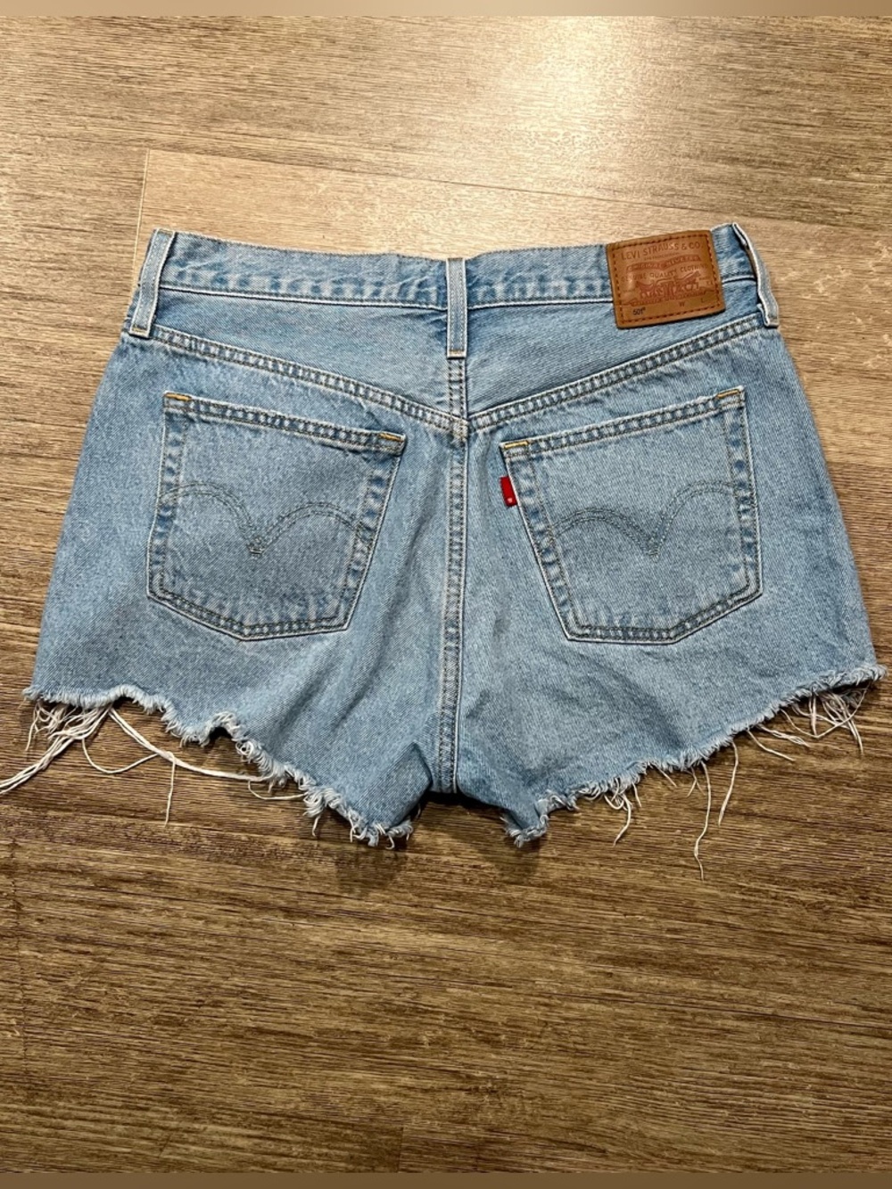 Levi’s 501 Cutoff Distressed Denim Shorts - Picture 2 of 5